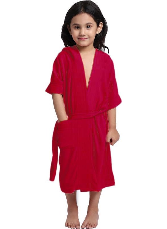 ELEVANTO bathrobe for Kids Bathrobe SetBathrobe for GirlsChildren Hodded Bath Robe Bathrobe GownIdeal for Girlsbathrobe for kids boyChildrens Hooded Bath Robe Gift for PostBathMAROON