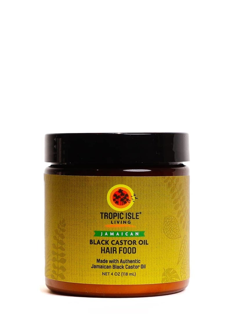 All Natural Black Castor Oil Hair Food | moisturize, thicken, strengthen & increase hair growth | Traditional Handmade Jamaican Black Castor Oil | Strong hair roots, scalp & hair growth - 4oz