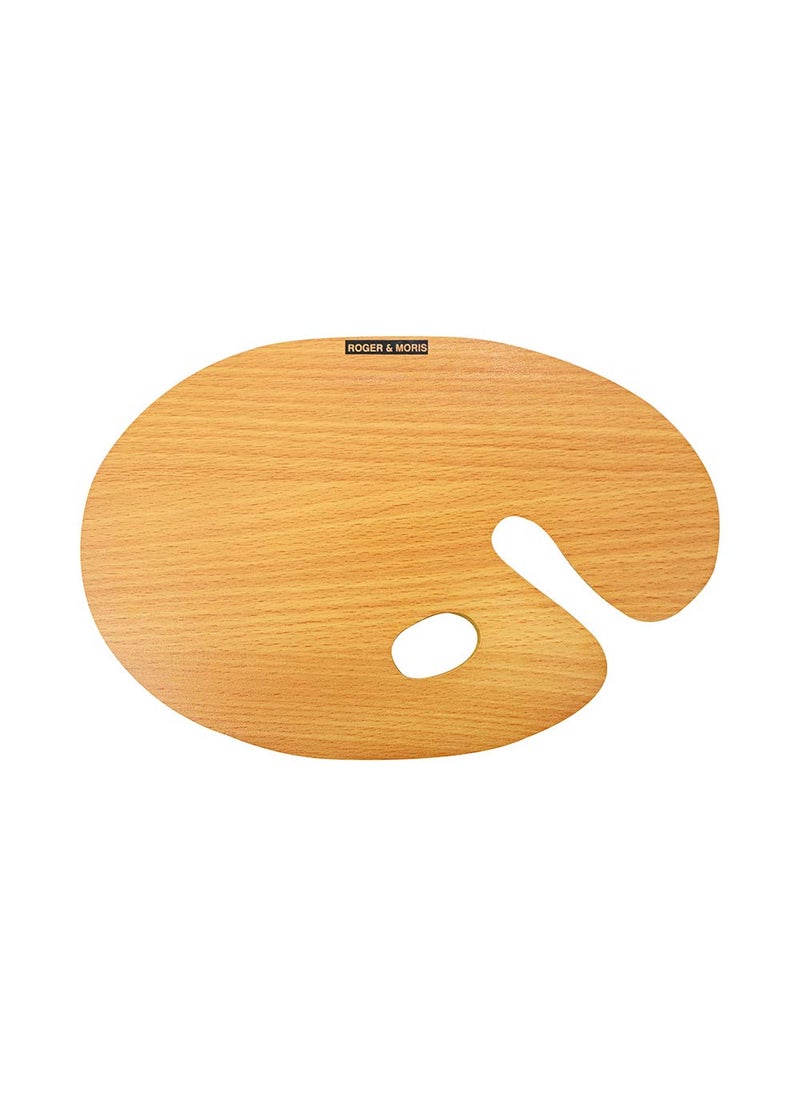 Roger Moris Artist Wooden Palette Baverian Beach with Thumb Hole for Drawing Painting and Coloring Size 12 inchX 18 inch