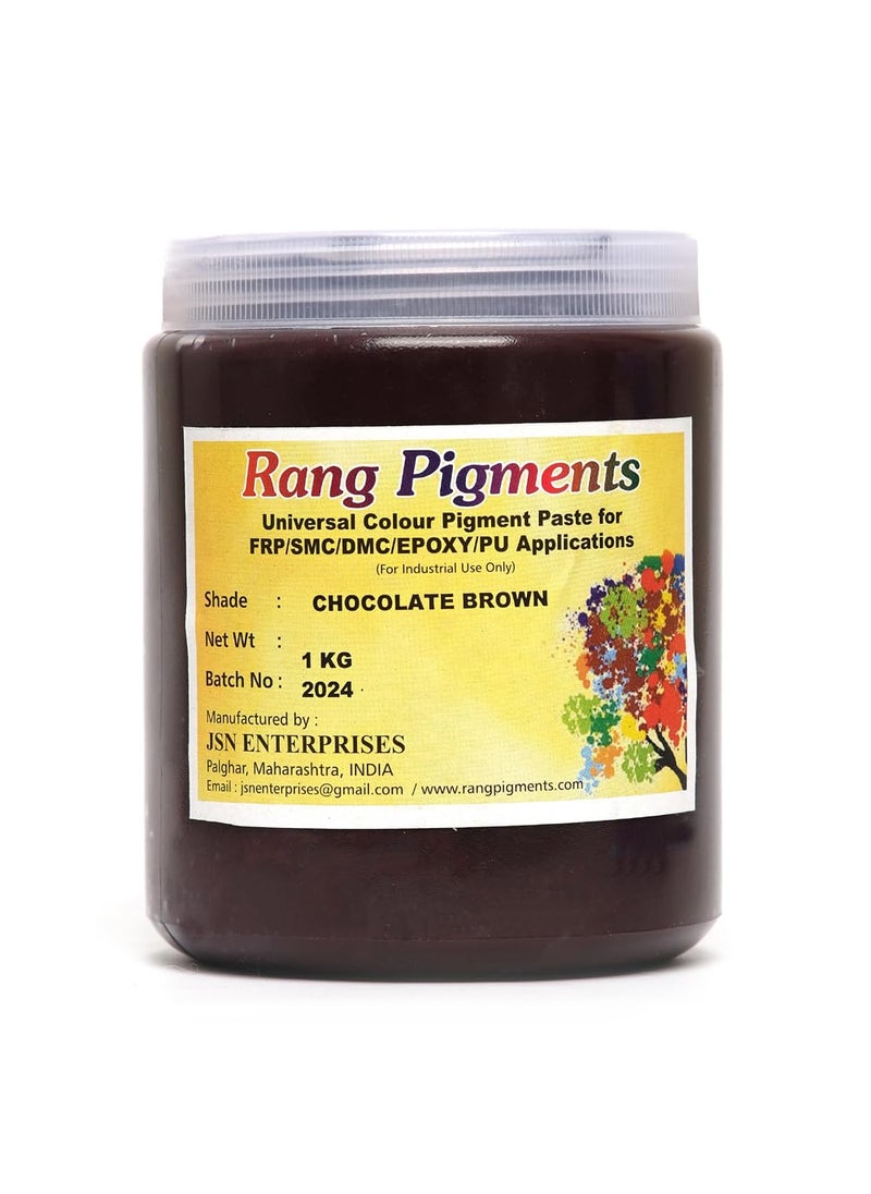 Rang Pigments I Pigment Paste For Epoxy Applications I Ideal For Epoxy Art l Shade CHOCOLATE BROWN 1 KG