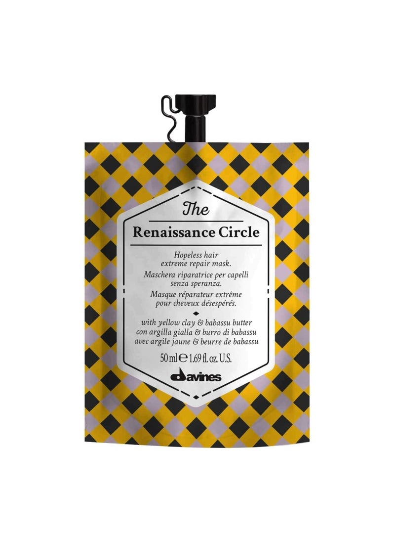 Davines The Renaissance Circle, Restoring And Repairing Mask For Dry And Damaged Hair, Add Shine, Nourishment And Softness, 1.69 fl. oz.