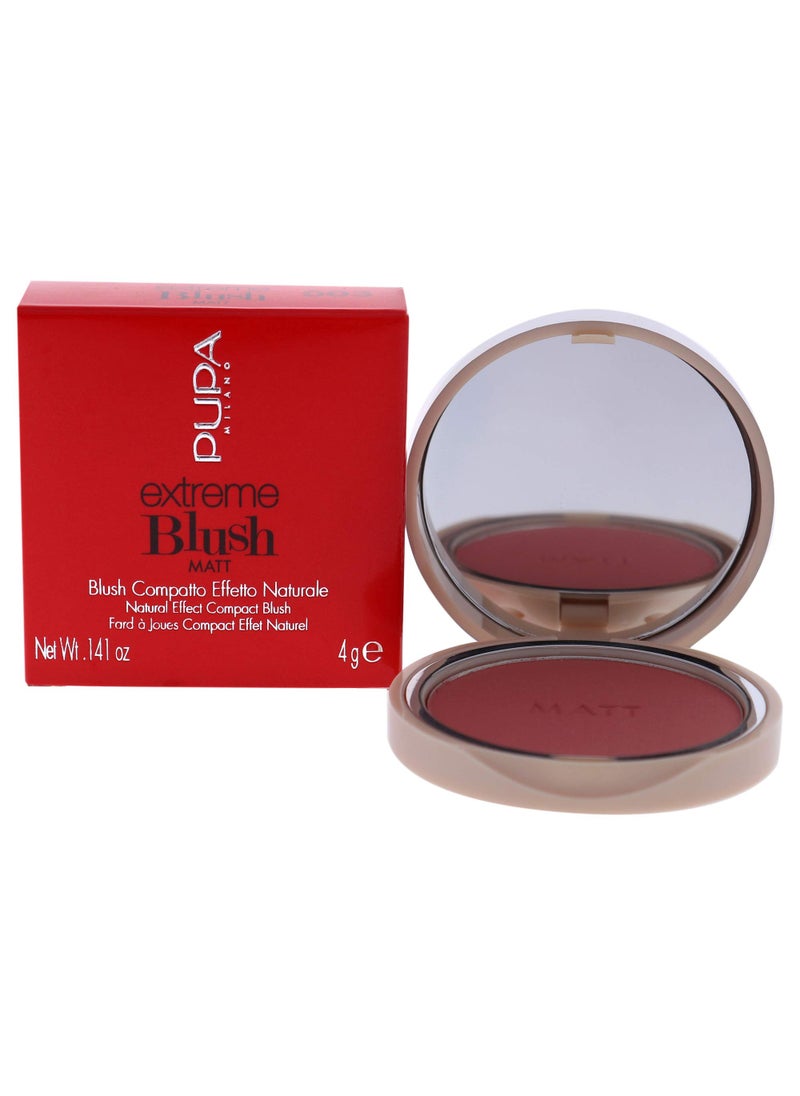 PUPA Milano Extreme Blush Matt - Lightweight - Pure Matte Color - Fresh And Natural Effect - Ultra Soft Texture Merges Perfectly With Skin - Suitable For All Skin Types - 003 Wild Rose - 0.141 Oz