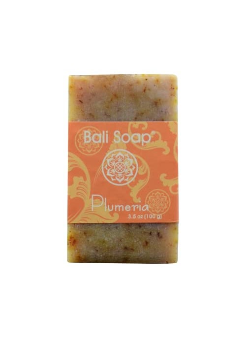 Bali Soap - Plumeria Soap Bar for Men & Women - Natural, Vegan & Handmade Bar Soap - Exfoliating & Moisturizing Bath Soap - Plant Based Glycerin Soap - 3 Pack, 3.5oz Each