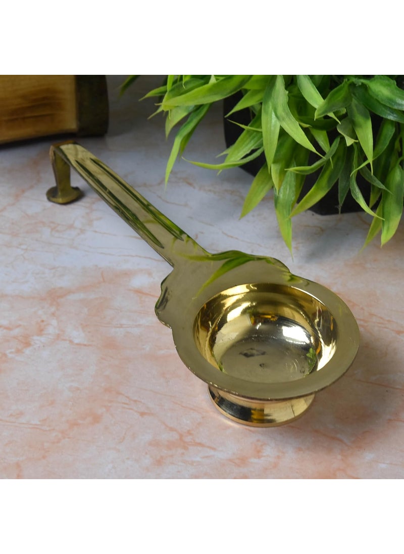 NEETU ARTS Pure Brass Ledle Aarti Dhoop Aarti 173 Grams Pack of 1 Piece