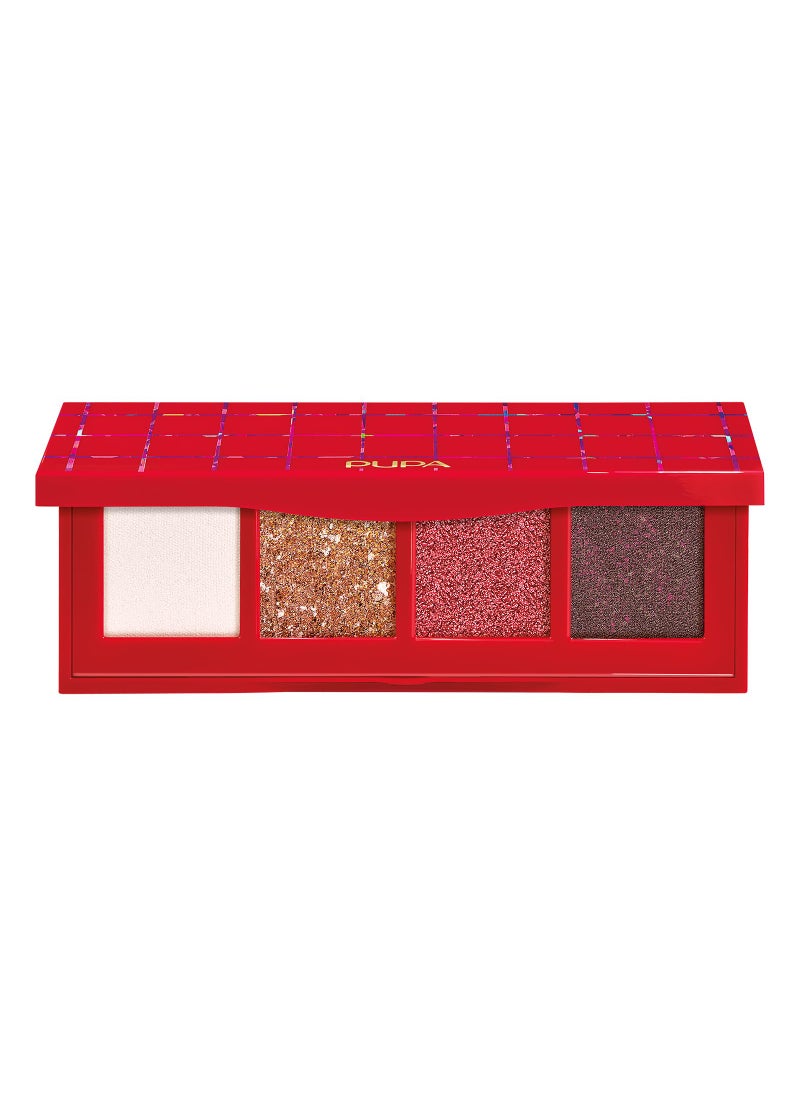 Pupa Milano Holiday Land Eyes Palette, 002, 0.183 oz - Eyeshadow Palette - Multi-Finish Makeup Palette - Satin and Metallic Eyeshadow - Eye Makeup