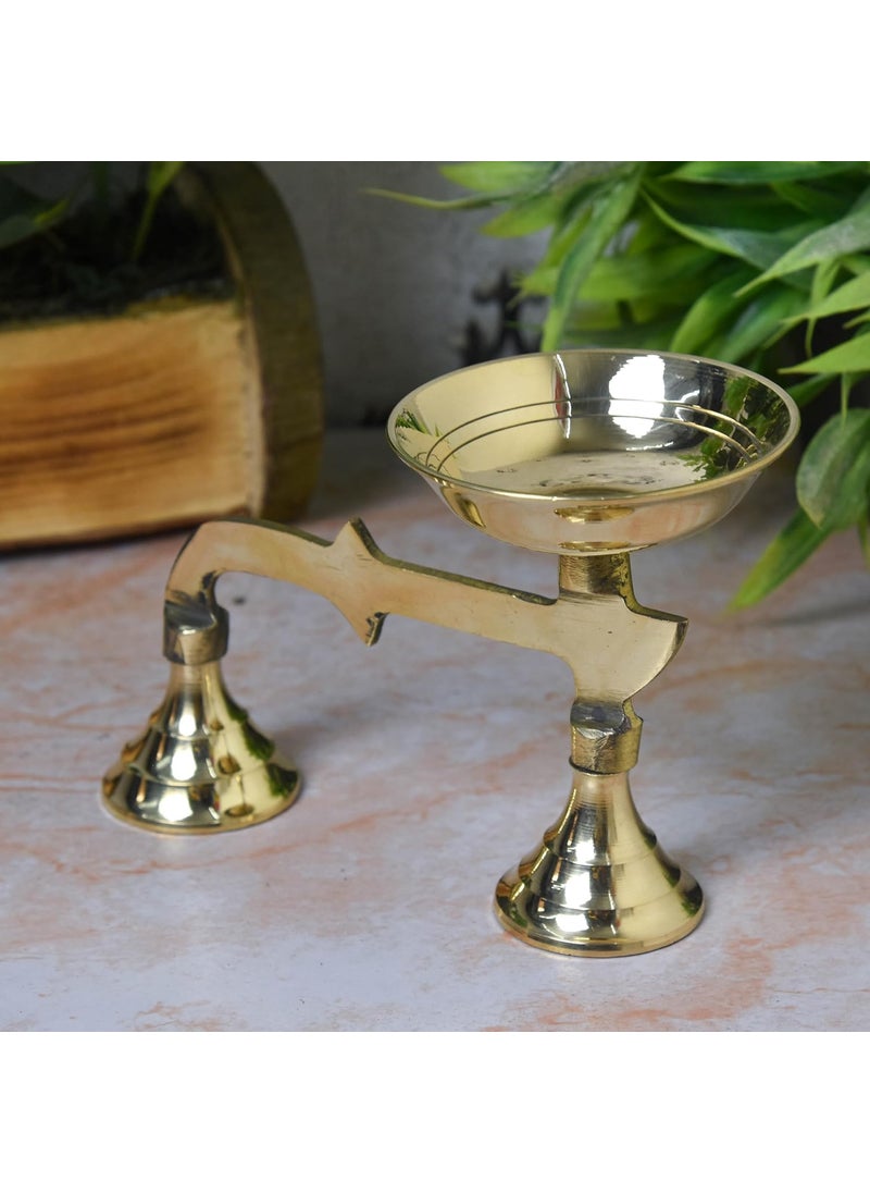 NEETU ARTS Pure Brass 375 inches Kapoor Aarti Dhoop Aarti Ek Aarti 165 Grams Pack of 1 Piece