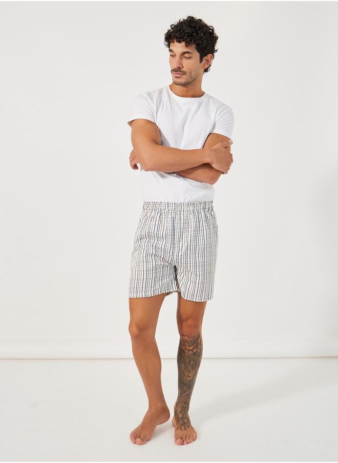 Pack of 2 - Checked Assorted Woven Boxers