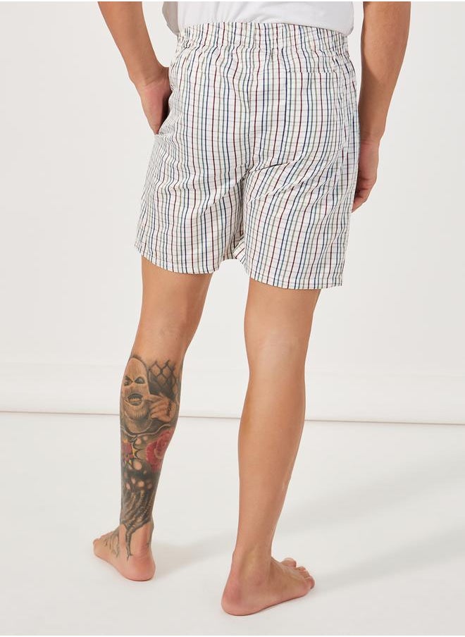 Pack of 2 - Checked Assorted Woven Boxers