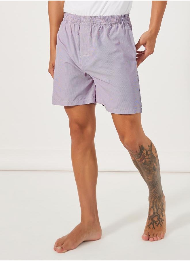 Pack of 2 - Checked Assorted Woven Boxers