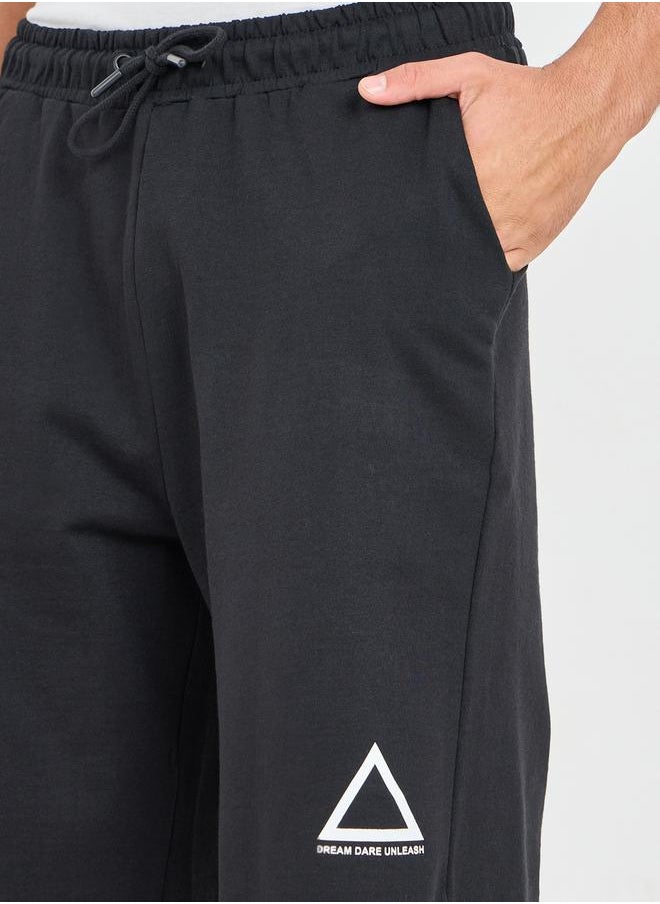 Oversized Athleisure Shorts with Drawstring Closure