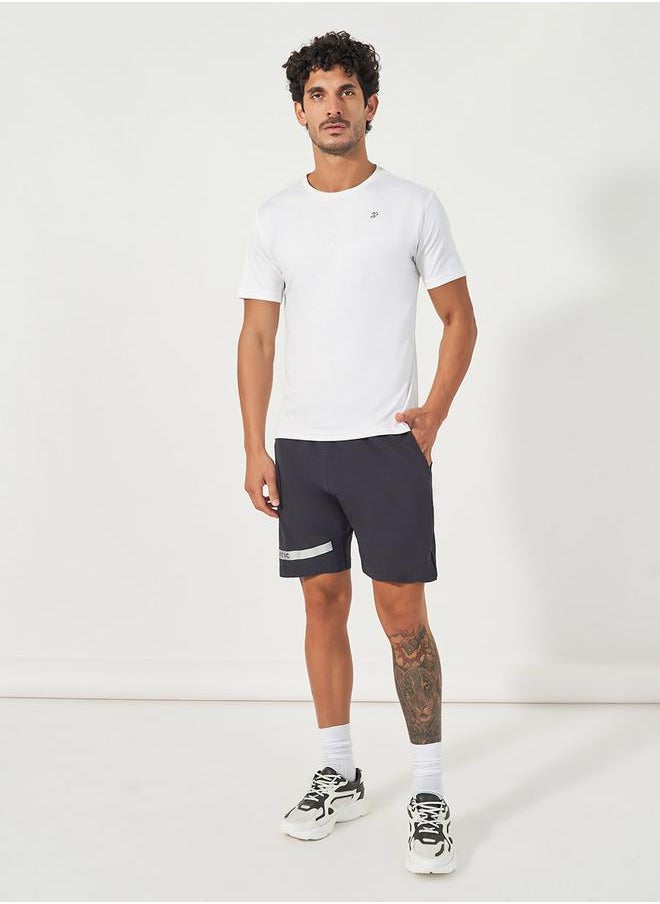 Workout Shorts with Front & Back Print Detail