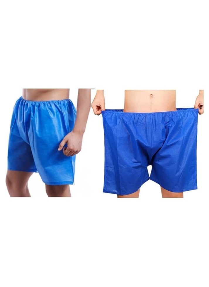 Blue Disposable Shorts for Men - 75pcs Pack for Hygienic Convenience