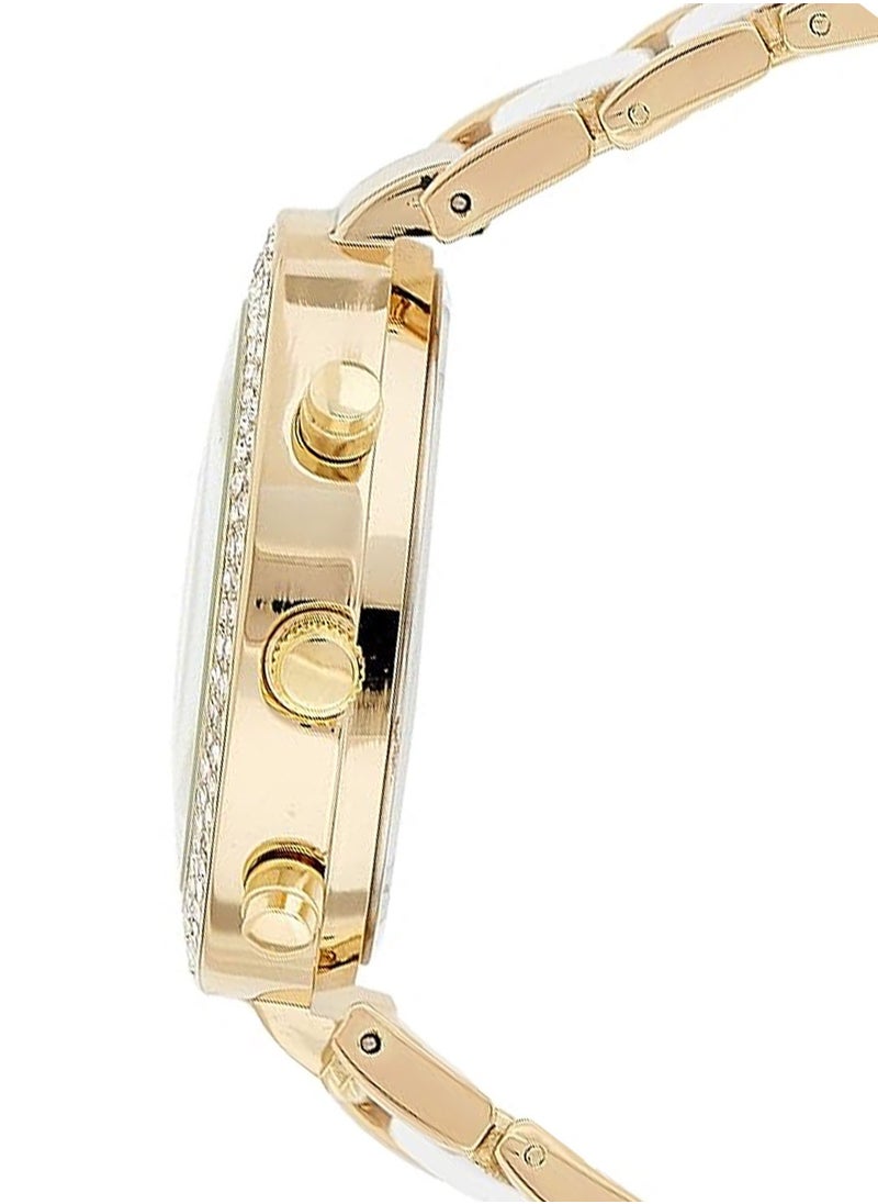 U.S. Polo Assn. Women's Quartz Watch, Analog Display and Gold Plated Strap USC40065