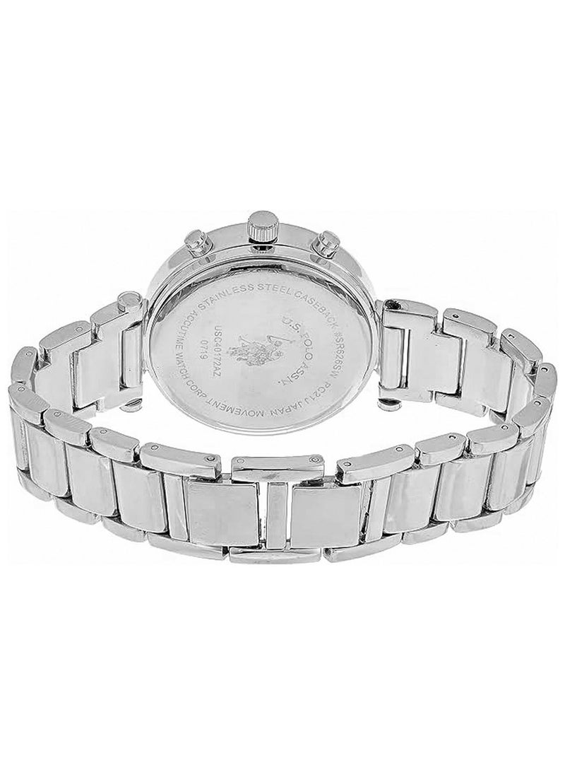 U.S. Polo Assn. Women's Silver Dial Alloy Band Watch - USC40172