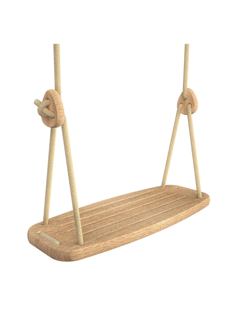 Hanging Wooden Rope Swing Jhula for Kids Adjustable Rope Swings Set for Indoor Outdoor Large Hanging Wood Swing Set for 3 to 10 Years