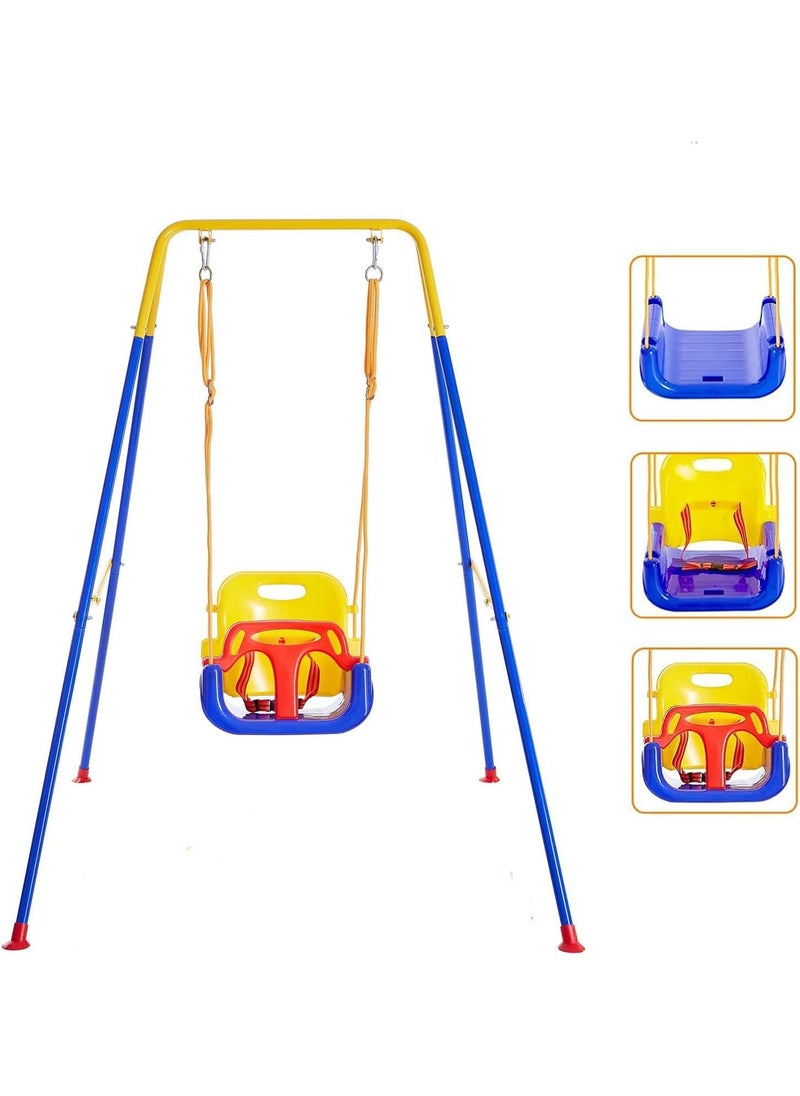 KEYOZA 3in1 Toddler Swing Sets for BackyardBaby Swing for OutdoorIndoor PlaySturdy Kids Swing Suitable for Aged 6 Months to 9 YearsEasy to Assemble and Store
