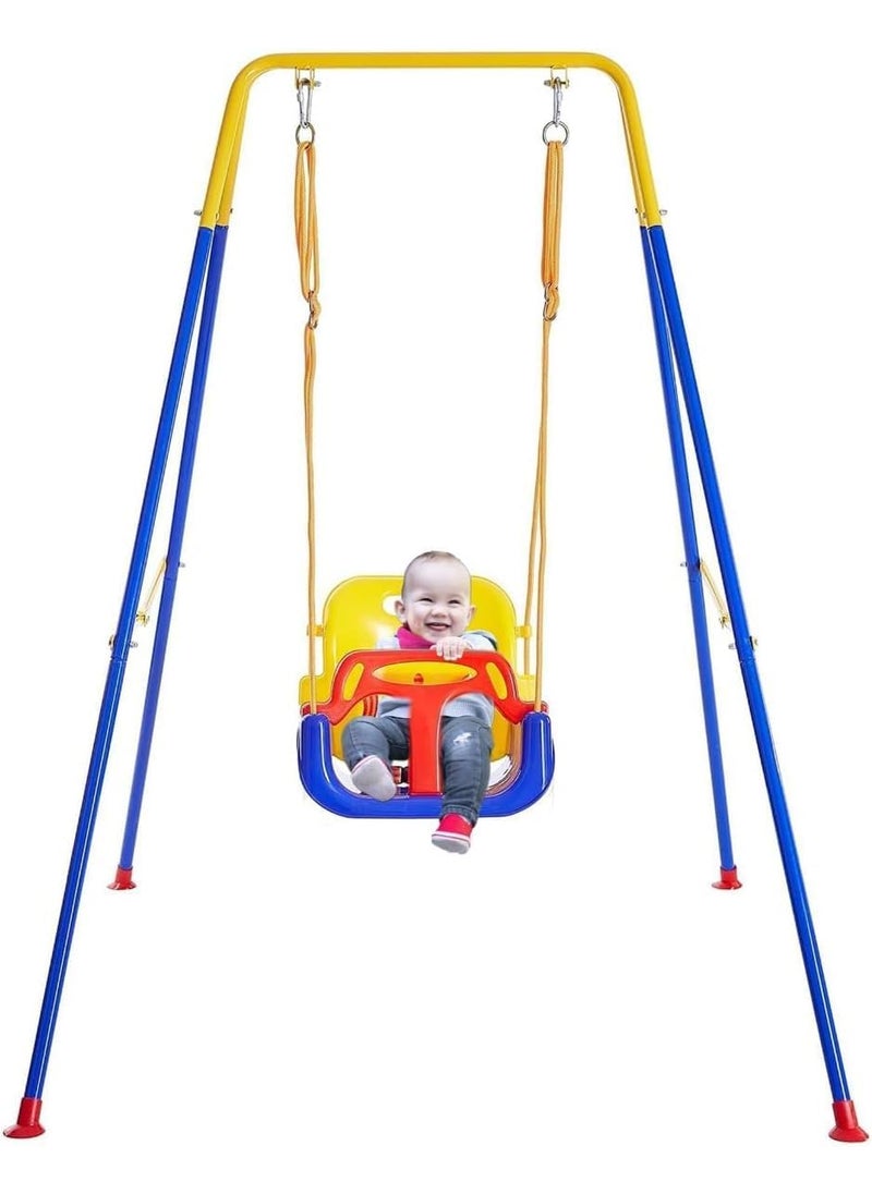 KEYOZA Baby 2in1 Swing Set for Todder HeavyDuty AFrame Metal Swing Set for Playground Backyard Outdoor Indoor Swing Toddler Swing Set