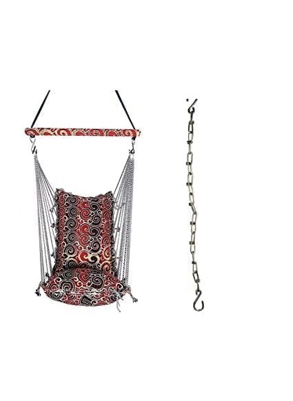 Kkriya Home Decor Black Cotton Swing Range for Home Adult Kids IndoorOutdoor Large Black