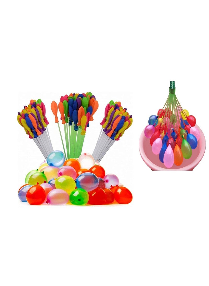 PRINT BHARAT Quick Fill Water Magic Balloons with Stems Colorful Already Color Fill Balloons MultiColor Party Pack Holi Balloon 60 Second Holi Water Magic Balloons l Set of 3 Bunch 111 Pack Of 555