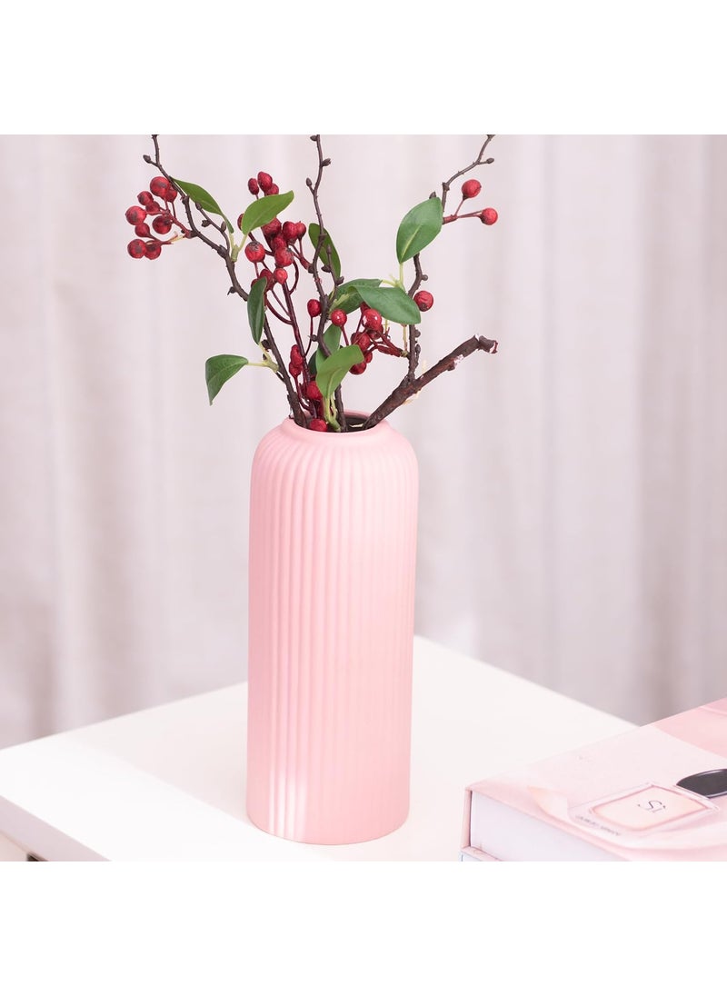 The Decor Mantra Modern Decorative Vases for Home Decor Centerpieces Kitchen Office or Living Room with Unique Quality for Home Decor Center Table Flowers Pot Large Vase Pink