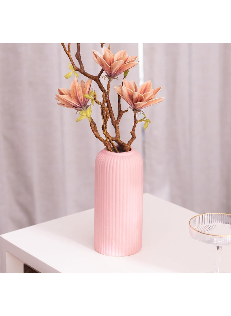 The Decor Mantra Modern Decorative Vases for Home Decor Centerpieces Kitchen Office or Living Room with Unique Quality for Home Decor Center Table Flowers Pot Medium Vase Pink