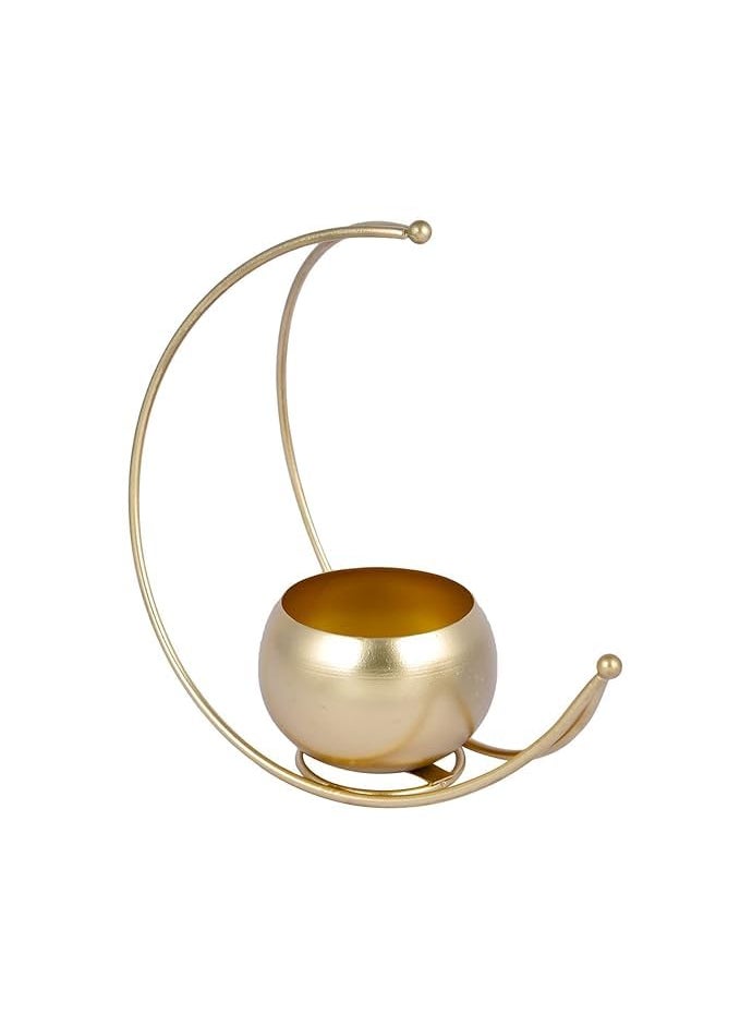 Larko Metal Flower Vase Diwali Gift Items for Home Decoration Tabletop Side Table Living Room Home Office Decoration Home Decorative Items Golden 9 Inches Height