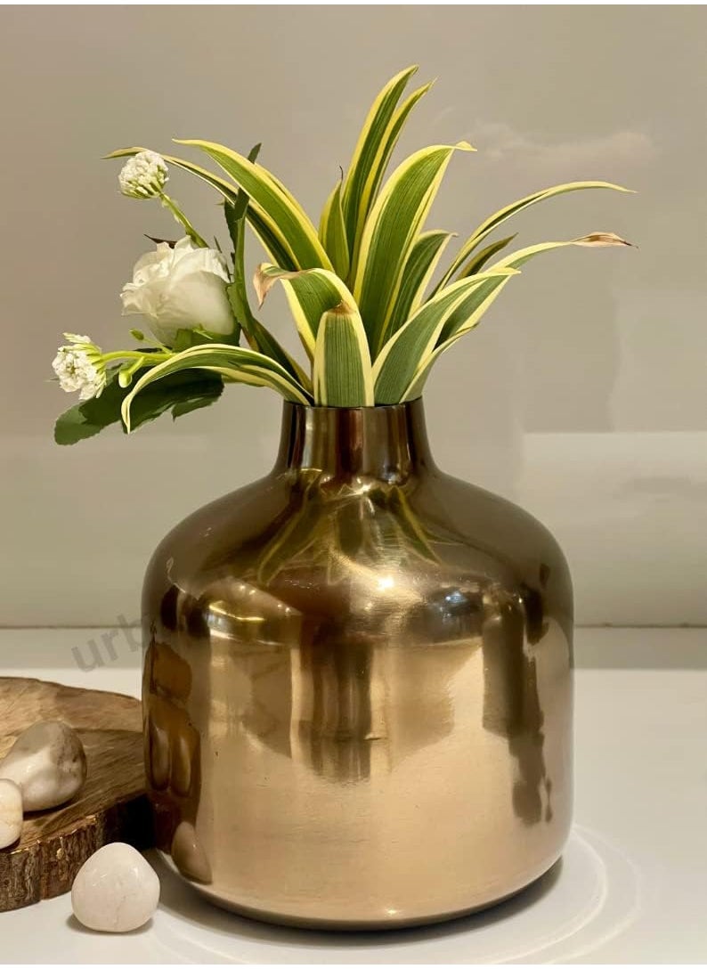Urban Born Metal Flower Vase for Home Decor Table Decorative Item for Bedroom Office and Living Room Vintage Decor Antique Decor for Home Dcor