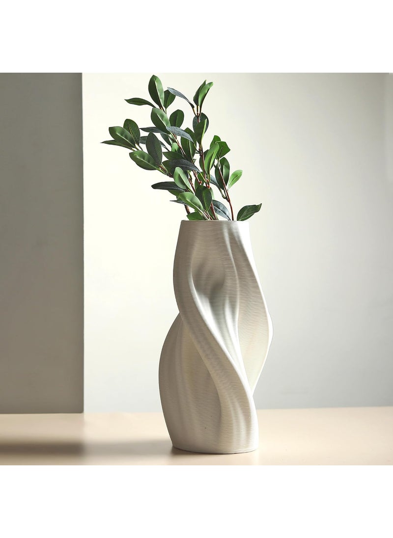 Habere IndiaAll The Cultures Fabricating India Home Decor Items Vase for Living Room Flower Vases for Home Decor Ceramic Vase Flower Vase Big Flower Vase Home Decor L15xW15xH34 CM