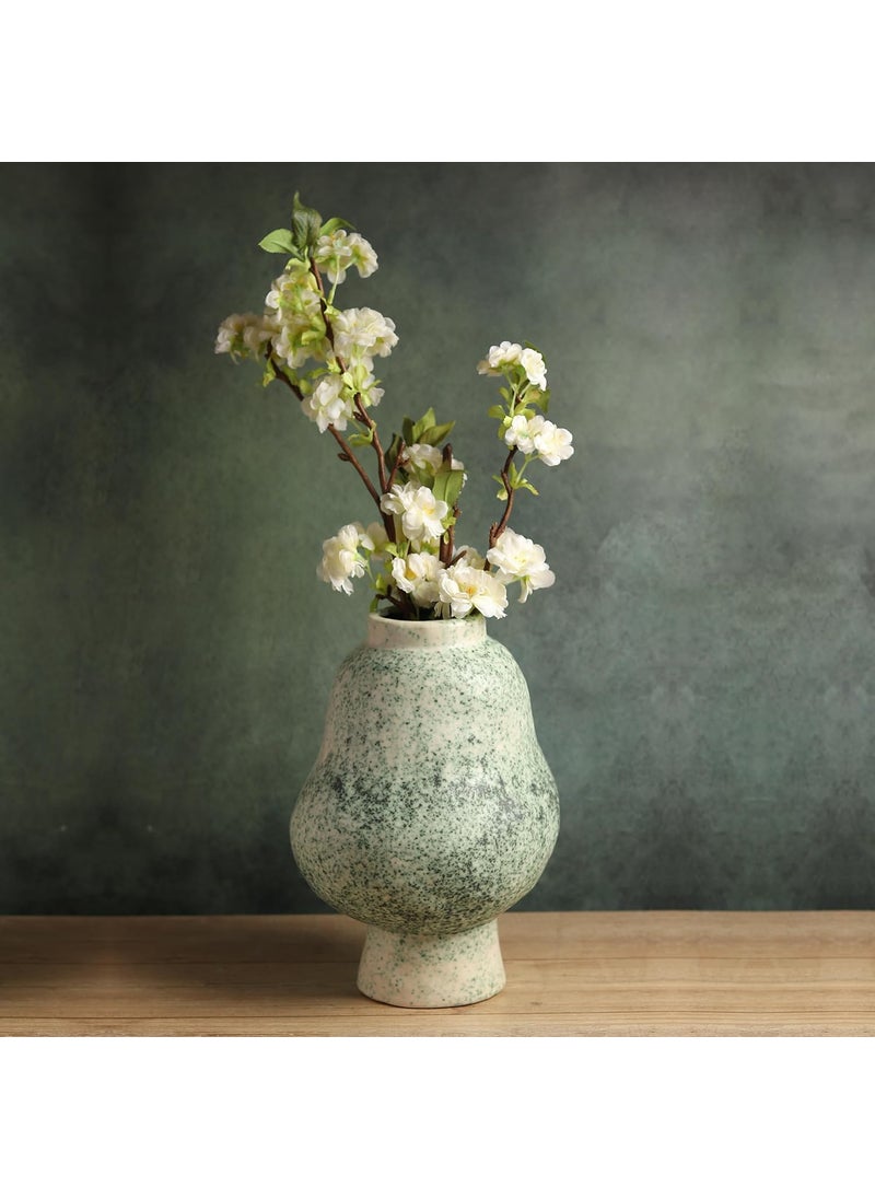 Habere IndiaAll The Cultures Fabricating India Flower Vase Flower Pot for Living Room Ceramic Vases for Home Decor Big Flower Vases for Home Decor Ceramic Flower Vase M L23xW20xH33 CM
