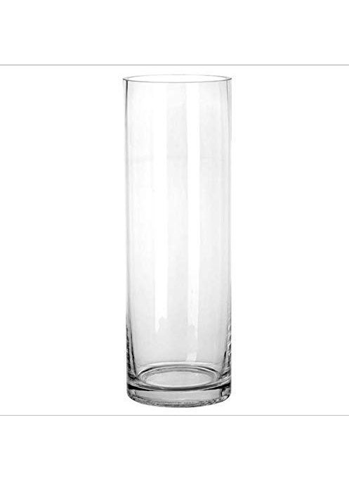 Rishabh Home Decoration Glass Clear Cylinder Vase Floral Cylinder Glass Vase for Weddings Events Decorating Arrangements Flowers Office or Home 4 x 10