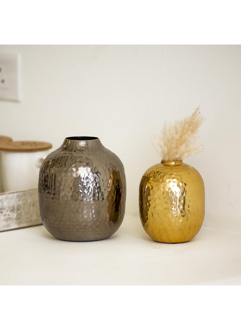 LIVING SHAPES Oranda Vase Stylish Aluminium Vases for Fresh Flower Displays