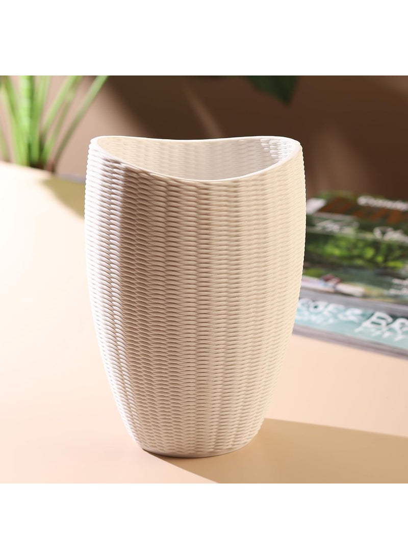 Habere IndiaAll The Cultures Fabricating India Room Decor Aesthetic Ceramic Vase Flower Pot for Living Room Decorative Items for Home Flower Vase Vase for Living Room L135xW10xH20 CM