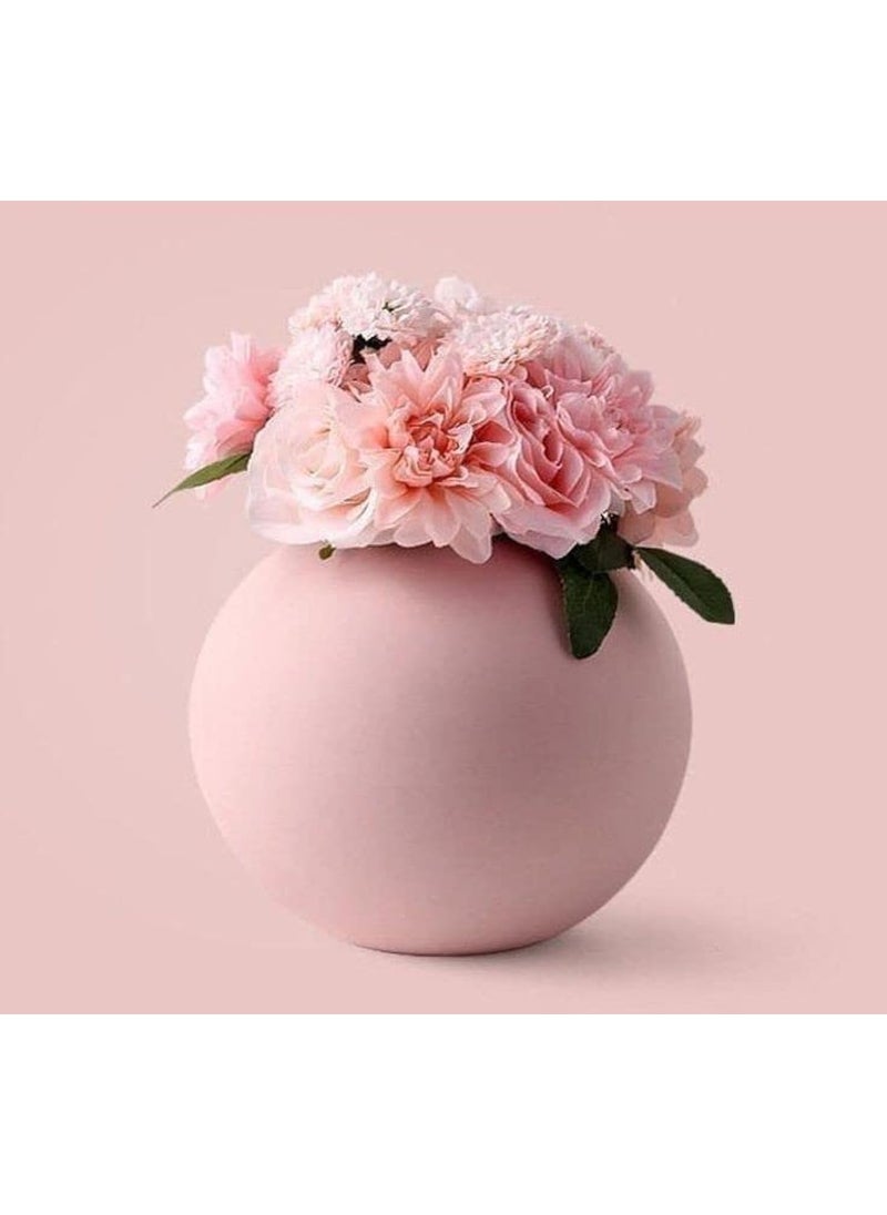 Purezento Cooee Beautiful Ceramic Decorative Vases with Unique Quality for Home Decor Center Table Flowers PotBedroom Side CornersLiving Room Decorationand Party Centerpieces Pink