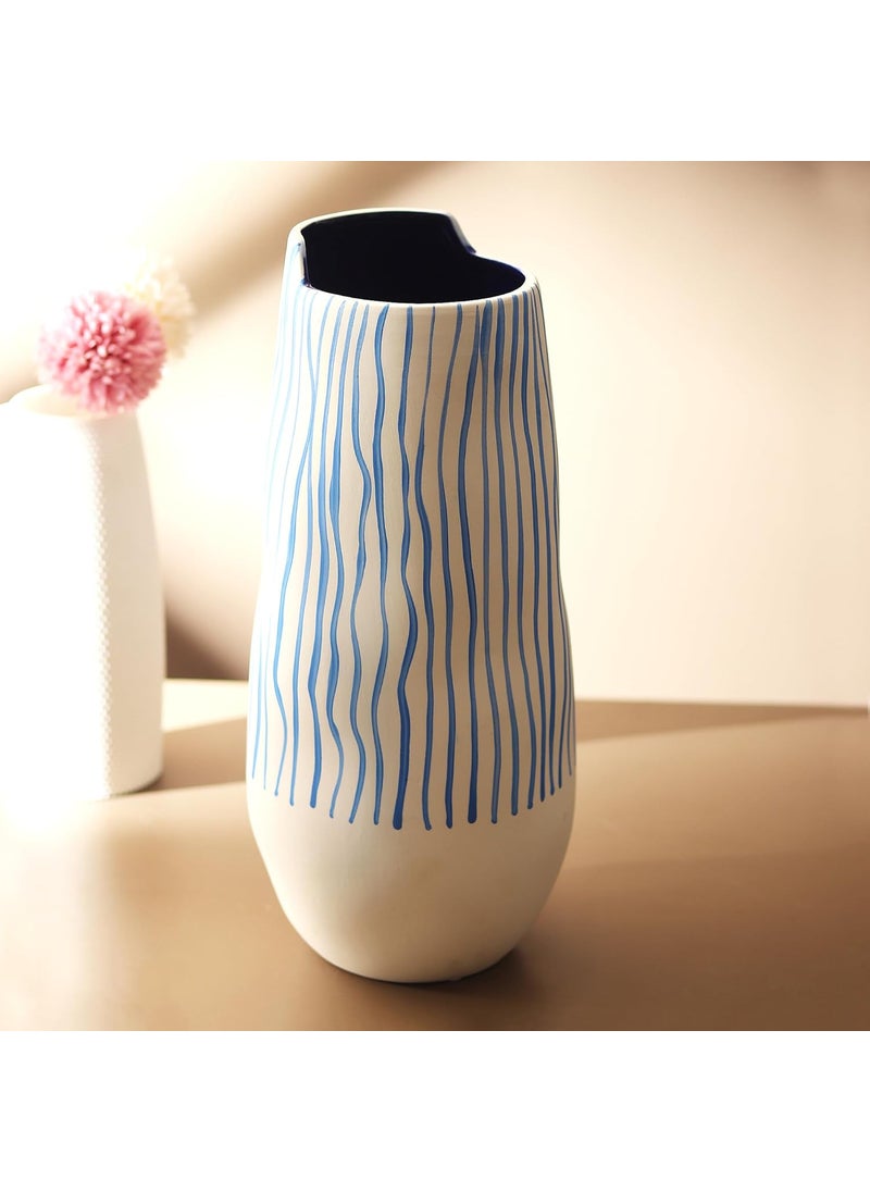 Habere IndiaAll The Cultures Fabricating India Home Decoration Items for Living Room Home Decor Flower Vases for Home Decor Ceramic Vase Vase for Living Room L135xW135xH32 CM