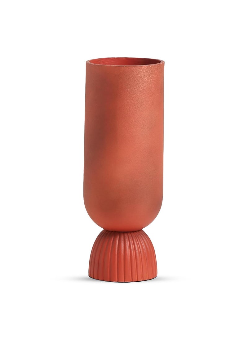 LIVING SHAPES Asturias Aluminium Flower Vase Pot for Home Decor Big Vases for Living Room Corner Flower Pots and Planters for Table Bedroom Balcony and Office Pack 1