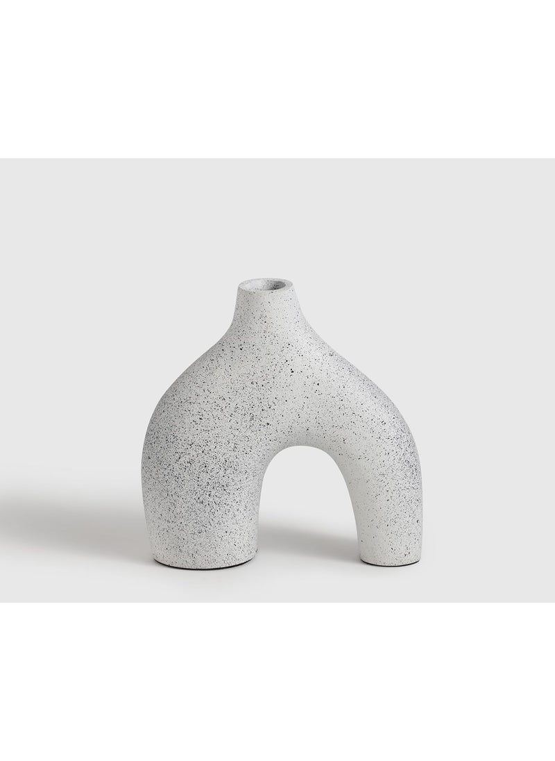 LIVING SHAPES Jedsy Vase Modern Aluminium Vase with Elegant White Finish