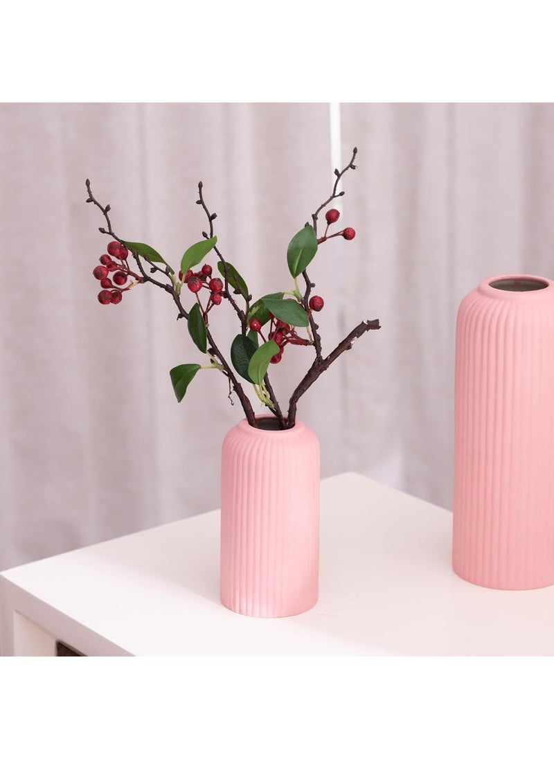The Decor Mantra Modern Decorative Vases for Home Decor Centerpieces Kitchen Office or Living Room with Unique Quality for Home Decor Center Table Flowers Pot Small Vase Pink