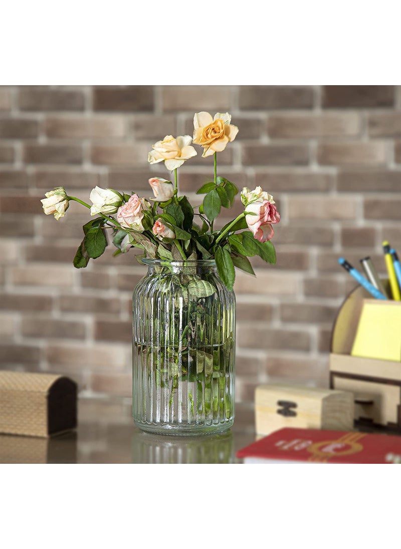 VIKIJO 75 Inch Tall Glass Flower Vases Flower Vase Pampas Grass Vase Home Decor Centrepiece Decor Showpiece for Living Room Office Wedding or Gifts