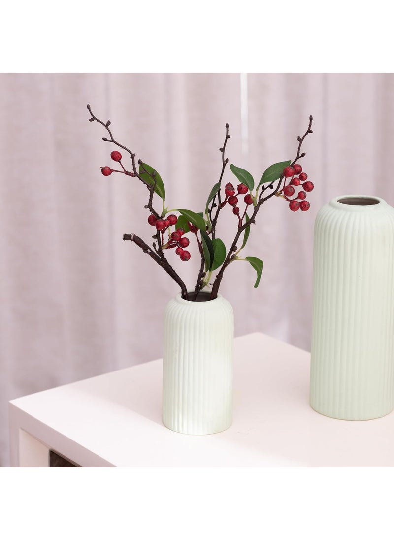 The Decor Mantra Modern Decorative Vases for Home Decor Centerpieces Kitchen Office or Living Room with Unique Quality for Home Decor Center Table Flowers Pot Small Vase Green