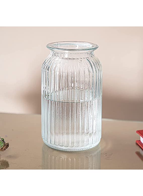 ALPHIT 75 Inch Tall Clear Glass Vase Flower Glass vases for Flower centerpiecesGlass Decorative Vase for Living Room Kitchen Office Home Vase for Living Room Flower vase Long for Corner