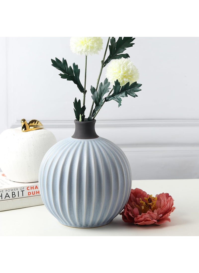 Habere IndiaAll The Cultures Fabricating India Flower Vase Home Decor Flower Pot for Living Room Small Flower Vase Vase for Living Room Ceramic Vases for Home Decor M L175xW175xH19 CM