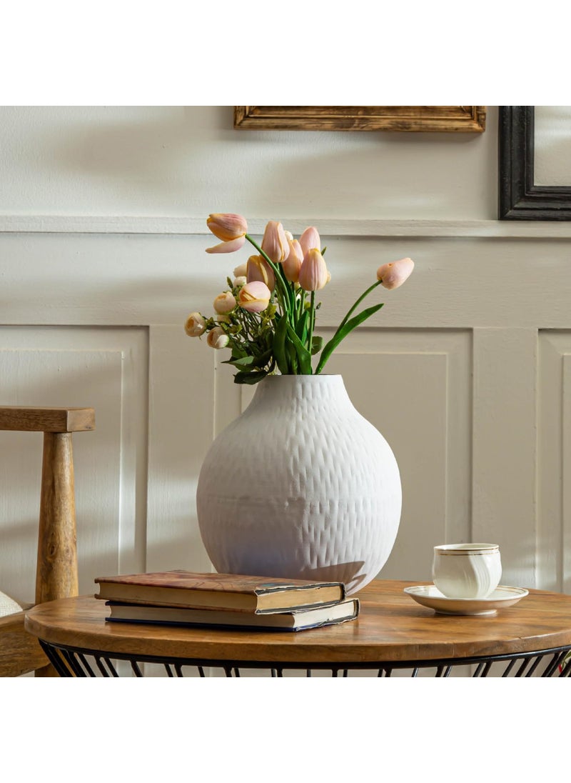 LIVING SHAPES Klinton Vase Handcrafted Iron Vase with Unique Powder Coating
