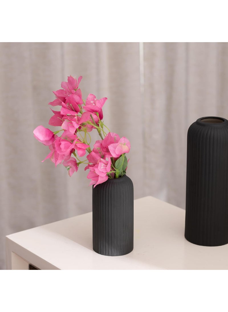 The Decor Mantra Modern Decorative Vases for Home Decor Centerpieces Kitchen Office or Living Room with Unique Quality for Home Decor Center Table Flowers Pot Small Vase Black