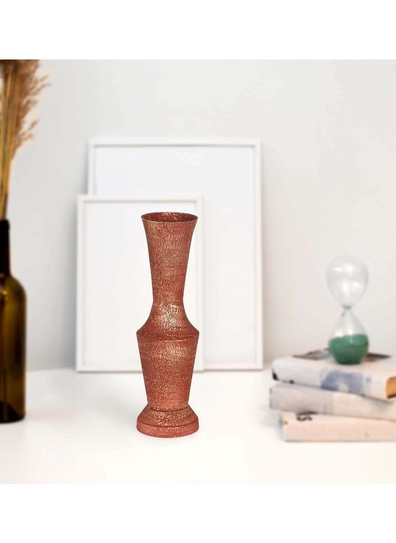 Bohofy Retro Rusty Flower vase for Home Decor Home Decoration Items Room Decoration Items Flower pots for Home Decoration Metal vase 1 pc
