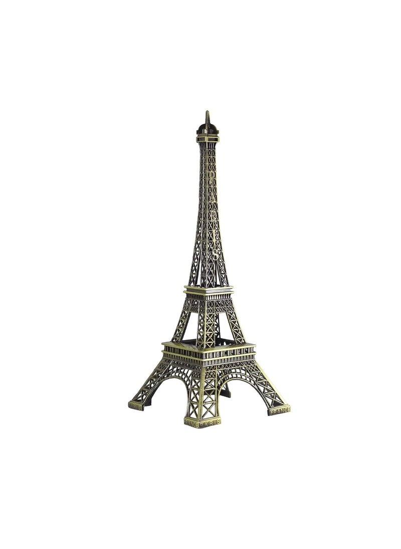 THE QUIRKY HOME Antique Finish Metal Eiffel Tower Miniature Showpiece Home Decor Paris Souvenir Model Replica Monuments for Living Room Office Corporate Gift 22 cm 9 Inch