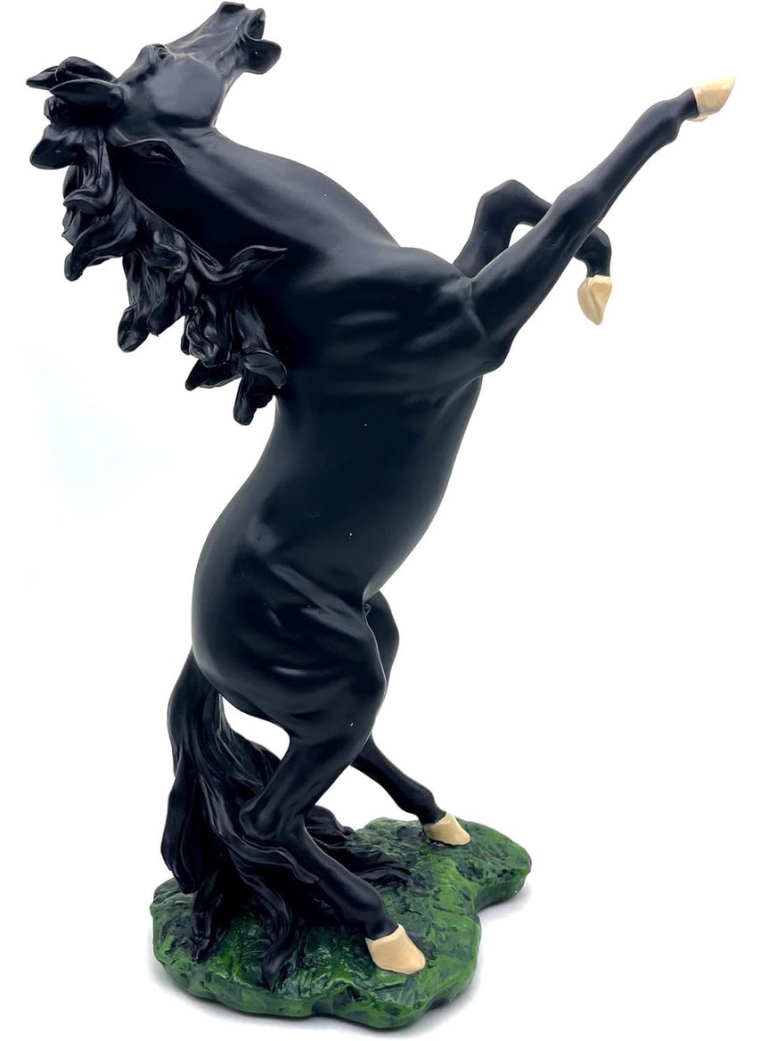 Lucario HandMade Horse Figurine Horses Black Horse Figure Horse Collectible for ChildrenDesk Decor Suitable for Boys and Girls Standing Horse