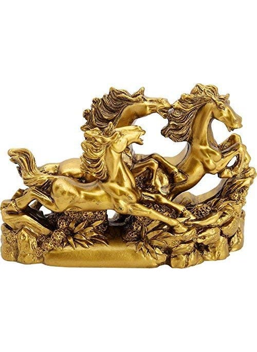 Love 2 Buy Feng Shui Three Running Horses Showpiece