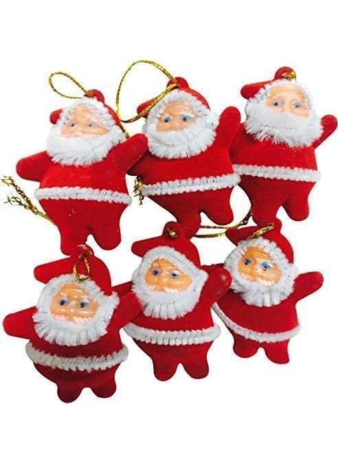 Mini Santa Claus Doll Hanging Doll for Xmas Tree Decorations Christmas Decoration Ornaments Items Santa Claus Toy Doll for Kids Christmas Decor Set of 12