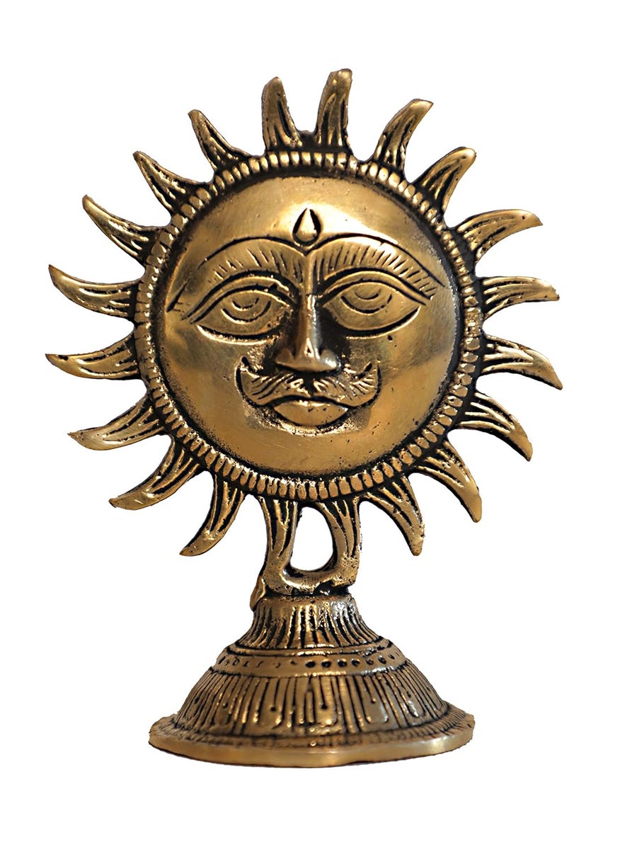 BHARATHAAT Sun Brass Collectible Handicraft Small Art