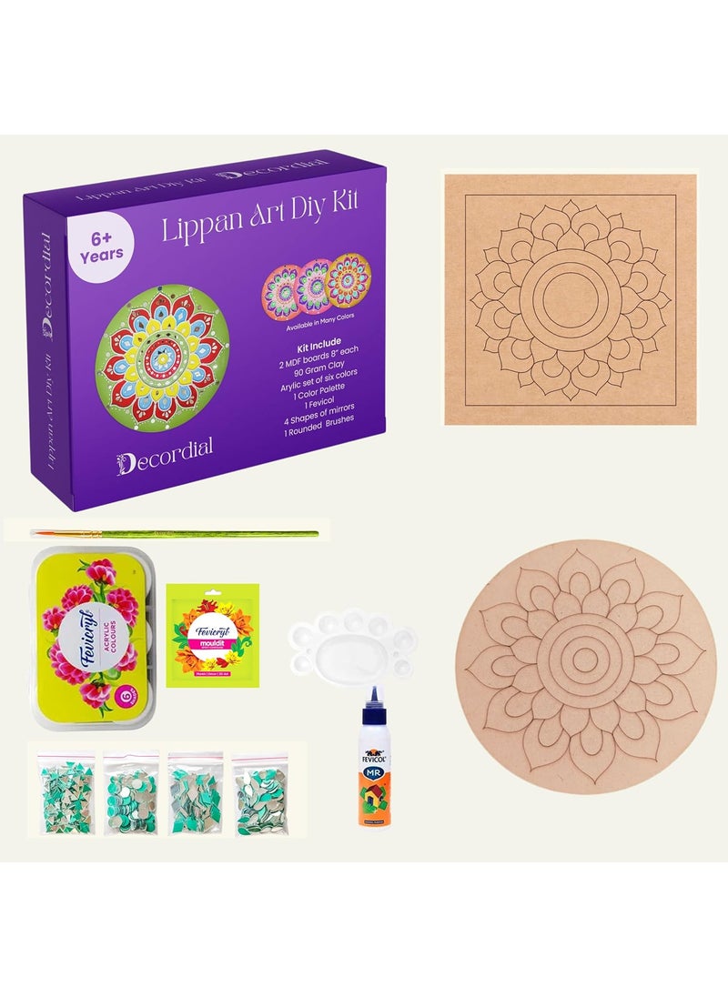 Decordial Premarked lippan Art Materials kit Art and Craft for Adults